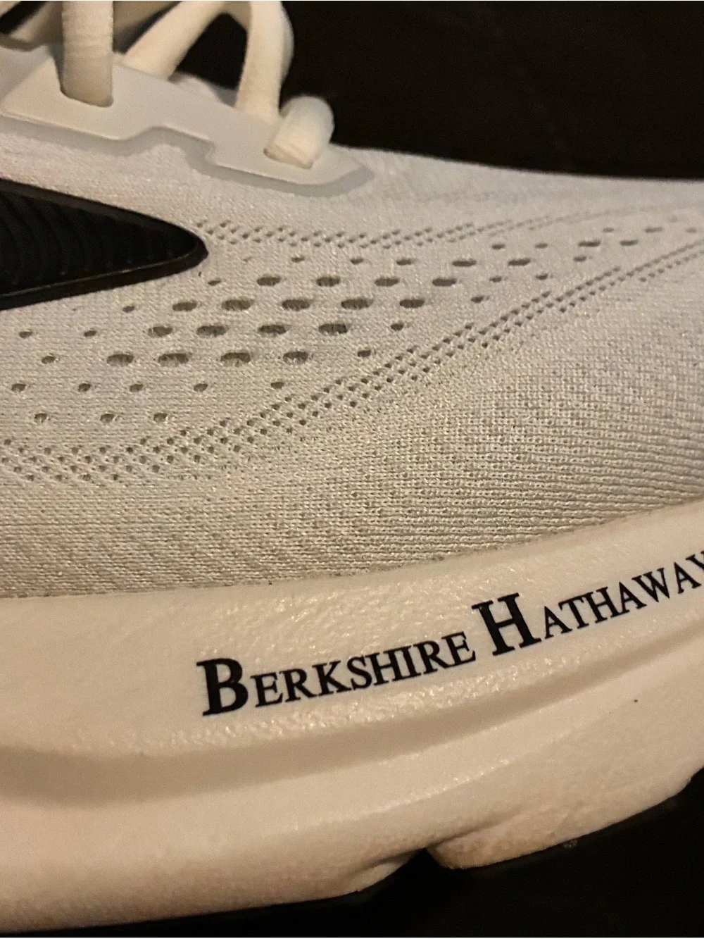 Brooks Men's Athletic Running Shoes - White with Black Accents
